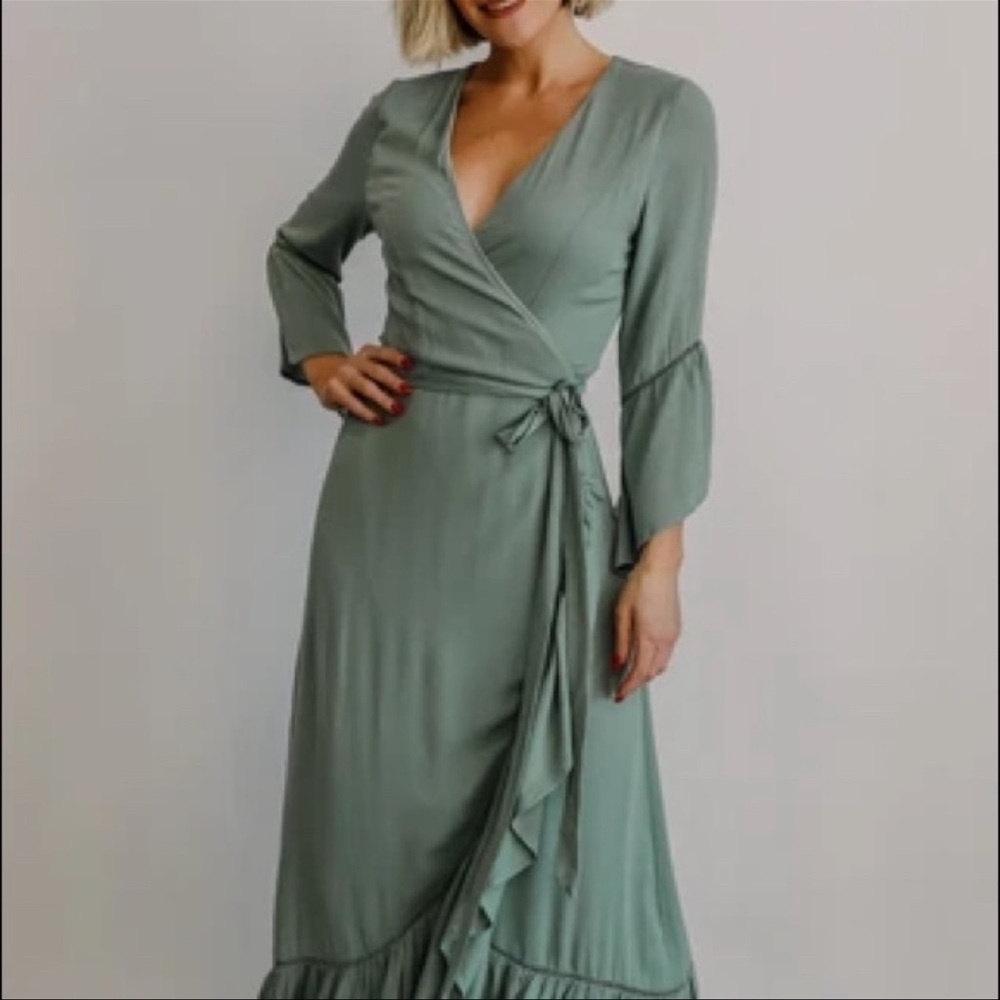 NWT Baltic Born Daniella wrap Dress in Sage | Size XL.